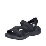 Rieker V2166 Trekkingsandalen, voor dames, zwart, 39 EU