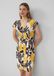 s.Oliver Robe en jersey structuré avec motif all-over et ceinture à nouer femme