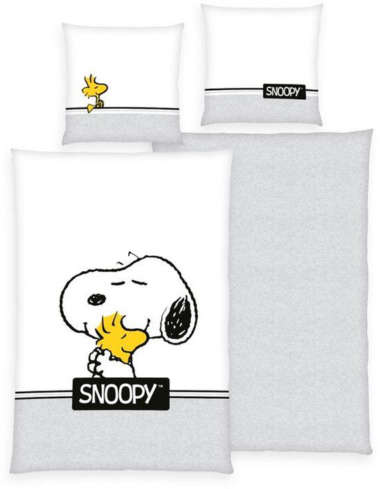 HERDING Peanuts Snoopy Beddengoed Set 135x200 cm Katoen Meerkleurig