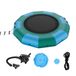 VEVOR Trampoline aquatique gonflable, trampoline sur l'eau 367x60 cm, plateforme de natation portable avec échelle et pompe à air électrique, rebondisseur flottant pour enfants, piscine, bleu vert