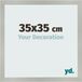 yd. Cadre photo 35x35 cm Argent Mat MDF