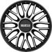 Sparco Set van 4 wieldoppen 14" inch Roma autowielhoes SPC1496SVBK zilverzwart