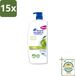 Head & Shoulders 15 x Anti-Roos Shampoo Apple Fresh Pompflacon 1000 ml