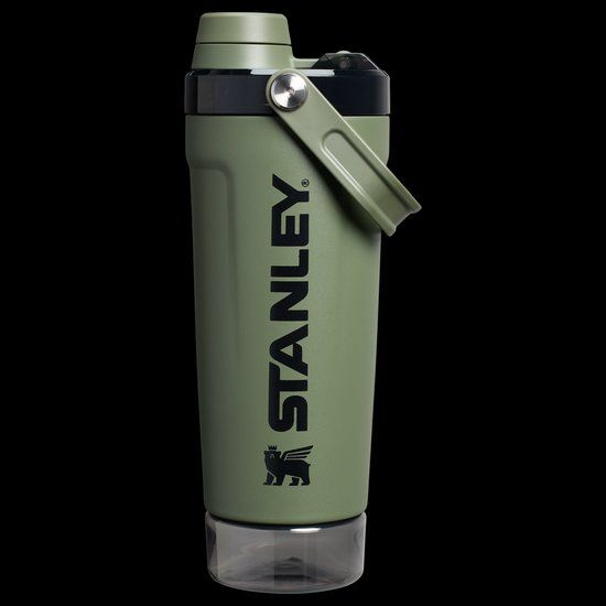 Stanley Twist Flip 2.0 Waterfles met draaidop met springveer 0.47L - 10 Uur Koud - 2 Dagen Koud Met IJs - Roestvrijstalen Drinkfles - BPA Vrij - Lekvrij - Vaatwasserbestendig - Dried Pine