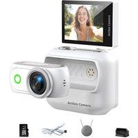 ELVANZA Panoramische actiecamera met draaibaar scherm, wifi, wit