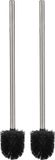 Merkloos Toiletborstels - 2x stuks - exclusief houder - wc borstel - 40 cm - Zwart