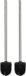 Merkloos Toiletborstels - 2x stuks - exclusief houder - wc borstel - 40 cm - Zwart