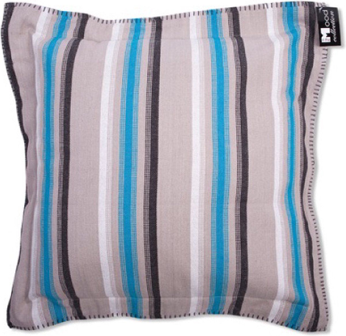 In the Mood Kussen Raw Stripes Antraciet Katoen