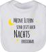 OEM Babyslippers met grappige teksten, zwart/geel, one size, wit