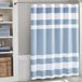 Madison Park Douchegordijn, wafelweefsel, stoffen douchegordijn met 3M Scotchgard-vochtregulatie, premium spa-kwaliteit, moderne douchegordijnen voor badkamer, 183,9 x 213,4 cm, blauw