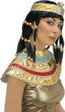 Finidi Cleopatra Pruik Zwart Lang Steil Synthetisch Blauw Inclusief Pony Ja Dames