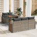 Maison Exclusive - Ensemble de jardin 6 places, gris, en polyrotin