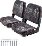 VEVOR Bootstoel Met Lage Rugleuning Opvouwbaar Camouflage 2 Stuks Camouflage