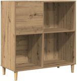 vidaXL Platenkast 84,5x38x89 cm hout bewerkt eikenkleur