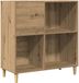 vidaXL Platenkast 84,5x38x89 cm hout bewerkt eikenkleur
