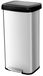 Poubelle 68L avec Pédale, Soft-Close, Argent, Acier Inoxydable
