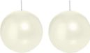 Trend Candles Bolkaars glad - 2x - parelmoer - 8 cm - 25 branduren