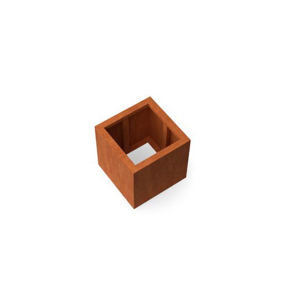 Merkloos Geroba Quadra vierkante plantenbak cortenstaal L50 x B50 x H50 cm