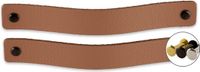 Brute Strength BIG save Leren handgrepen - Taupe - 2 stuks - 20 x 2,5 cm