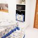 PETTI Artigiani Italiani - Ovenafdekking, ovenafdekking, ovenafdekking van stof, 1 ovenafdekking van katoen, 40 x 50 cm, blauw, 100% Made in Italy