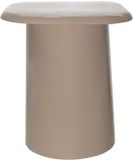 Vente-unique Bijzettafel van metaal - Glanzend taupe - LONIRA