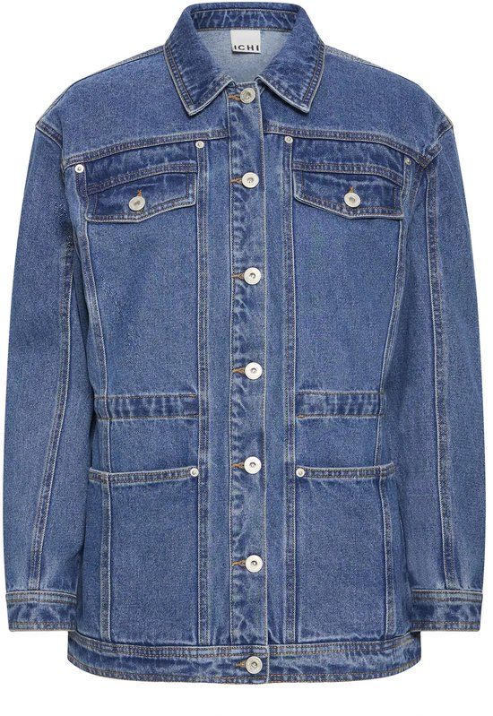 ICHI spijkerjas medium blue denim