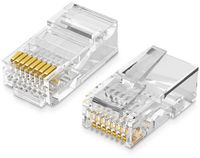 Ugreen RJ45 Plug 8P/8C voor Cat 5/5E Ethernet Kabels, 50 Stuks, Transparant