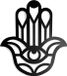 Ibenzoa® Hamsa Hand wanddecoratie van metaal - 43 x 31 cm