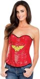 Rubie's Wonder Woman Kostuum Corset - Rood - Synthetisch - EAN: 0883028755462