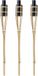 Articasa Torches à huile de jardin - 3x pièces - 60 cm - bambou bois - extérieur - rechargeable