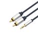 Flexline® Audio-jackkabel, zeer flexibel, 3,5 mm jack naar 2x cinch RCA-stekker, 5 m