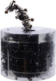 Decoris kerstslinger - met sterren - zwart - lametta - 700 cm