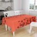 Bonamaison Tafelkleed, Anti-Mold, Sneldrogend, Waterdicht, 100% Polyester Tafellaken, Oranje Bordeaux, 140 x 160 Cm