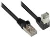S-Impuls S/FTP CAT6 Gigabit câble réseau coudé/droit / noir - 2 mètres