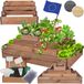 Modo24 ZP09 Carré Potager Surélevé En Escalier Modulable, Bois De Pin, Herbes/légumes, Jardin/terrasse/balcon, 45x117x80 Cm, Marron