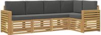 vidaXL Buiten bankenset 5 st Wit en antracietkleurig Polyester