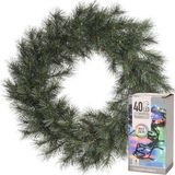 Decoris Kerstkrans - Malmo - D60 cm - incl. verlichting gekleurd