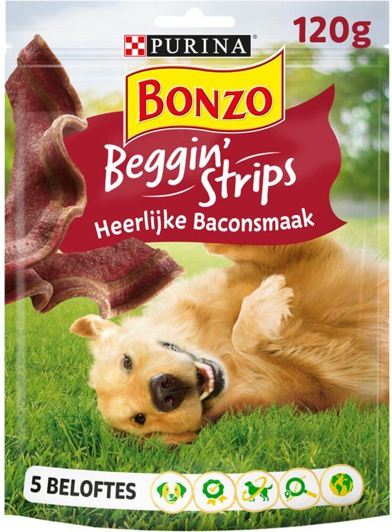 Bonzo Beggin' Strips - Hondensnacks - Bacon 120 g