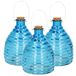 Wespenval Blauw 21 cm Glas - Set van 3