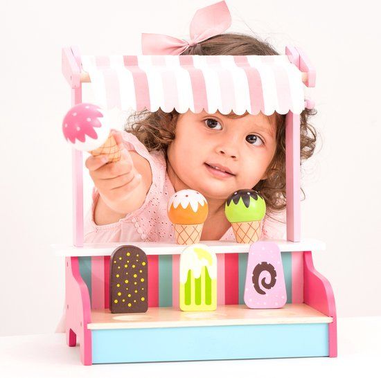 New Classic Toys Speelgoedwinkeltje IJskraam - 11 delig - Inclusief Accessoires