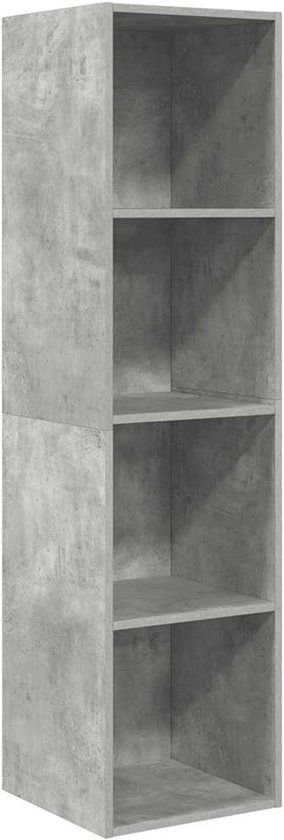 vidaXL Tv-wandmeubel 37x37x142,5 cm bewerkt hout betongrijs