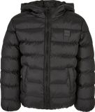 Urban Classics Basic Bubble Jacket Kinder Jas - 122/128 - Zwart