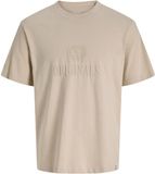 JACK & JONES JORFREDERIKSBERG MONOGRAM TEE SS CN SN Heren T-shirt - L - Katoen - Feather Gray