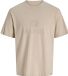 JACK & JONES JORFREDERIKSBERG MONOGRAM TEE SS CN SN Heren T-shirt - L - Katoen - Feather Gray