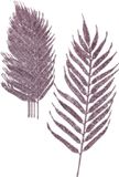 Othmar Decorations Kerstdecoratie Bladeren 12x Lichtroze 24 cm Glitter