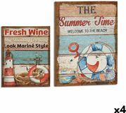Gift Decor Canvas Navy 50 x 3 x 40 cm (4 Stuks)