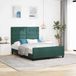 Maison Exclusive - Lit boxspring avec tête de lit, vert foncé, 140 x 200 cm, velours