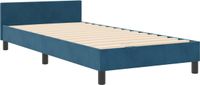 vidaXL Boxspringbed met hoofdeinde, donkerblauw, 90 x 190 cm, fluweel