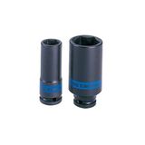 Koning Tony 443541M - 6-punts slagdoppensleutel, metrisch, 1/2 inch, 41 mm, zwart