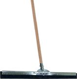 Betra racloir de sol/racloir de douche - pour eau - métal/caoutchouc dur 60 cm - avec manche en bois 130 cm